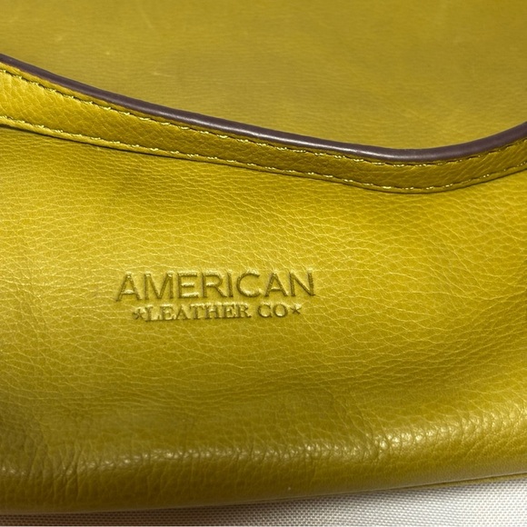 American Leather Company Green Smooth Leather Tote Bag - Picture 5 of 12